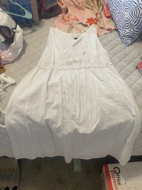 Sonoma White Sleeveless Eyelet Summer Dress